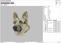 Dog 2801 Embroidery File 6 sizes