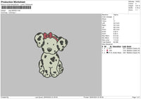 Dog 2805 Embroidery File 6 sizes