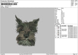 Dog 2810 Embroidery File 6 sizes