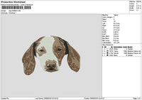 Dog Head 2908 Embroidery File 6 sizes