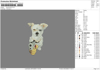 Dog 2912 Embroidery File 6 sizes