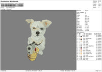 Dog 2912 Embroidery File 6 sizes