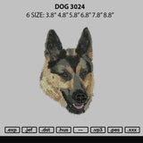 Dog 3024 Embroidery File 6 sizes