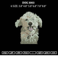 Dog 3003 Embroidery File 6 sizes