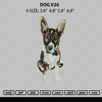 Dog V26 Embroidery File 4 size