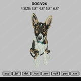 Dog V26 Embroidery File 4 size