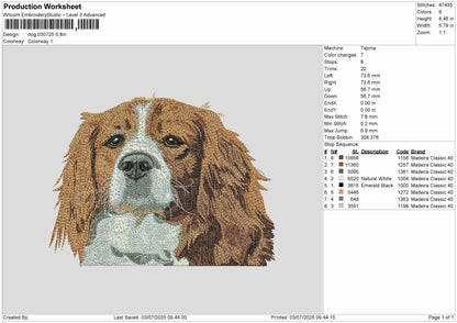 Dog 030725 Embroidery File