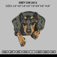 Dog 2412 Embroidery File 6 sizes