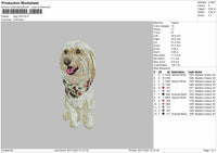 Dog V24 Embroidery File 4 size