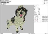 Dog V38 Embroidery File 4 size