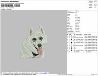 Dog V39 Embroidery File 4 size