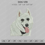 Dog V39 Embroidery File 4 size