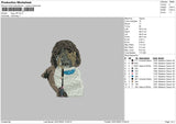 Dog V40 Embroidery File 4 size