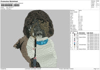 Dog V40 Embroidery File 4 size