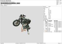 Dog Motocycle Embroidery File 6 sizes