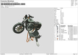 Dog Motocycle Embroidery File 6 sizes