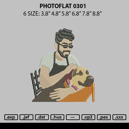Photoflat 0301 Embroidery File 6 sizes