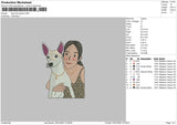 Dog And People Embroidery File 6 sizes