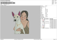 Dog And People Embroidery File 6 sizes