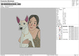 Dog And People Embroidery File 6 sizes