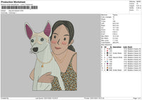 Dog And People Embroidery File 6 sizes