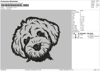 Dog Applique 01 Embroidery File 6 sizes