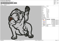 Dog Applique 04 Embroidery File 6 sizes