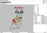 Dog Bubbles Embroidery File 6 sizes