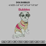 Dog Bubbles Embroidery File 6 sizes