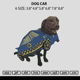 Dog Car Embroidery File 6 sizes