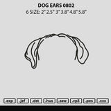 Dog Ears 0802 Embroidery File 6 sizes