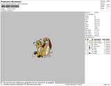 Fox And Dog Embroidery File 5 size