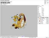 Fox And Dog Embroidery File 5 size