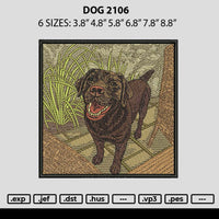 Dog 2106 Embroidery File 6 sizes