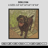 Dog 2106 Embroidery File 6 sizes