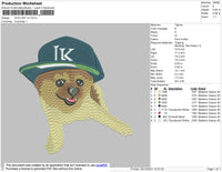 Dog Hat LK Embroidery File 4 size