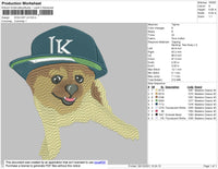 Dog Hat LK Embroidery File 4 size