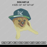 Dog Hat LK Embroidery File 4 size