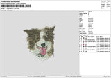 Dog Head 0712 Embroidery File 6 sizes