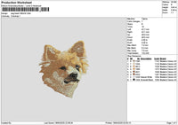 Dog Head 1804 Embroidery File 6 sizes