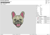 Dog Head Patch Embroidery File 6 sizes