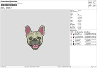 Dog Head Patch Embroidery File 6 sizes