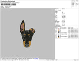 Dog Head V24 Embroidery File 4 size