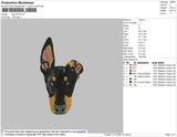 Dog Head V24 Embroidery File 4 size