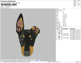 Dog Head V24 Embroidery File 4 size