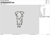 Dog Line 0401 Embroidery File 6 sizes