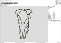 Dog Line 0401 Embroidery File 6 sizes