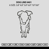 Dog Line 0401 Embroidery File 6 sizes