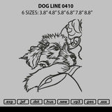 Dog line 0410 Embroidery File 6 sizes