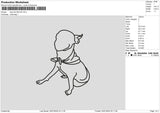 Dog Line 0501 Embroidery File 6 sizes